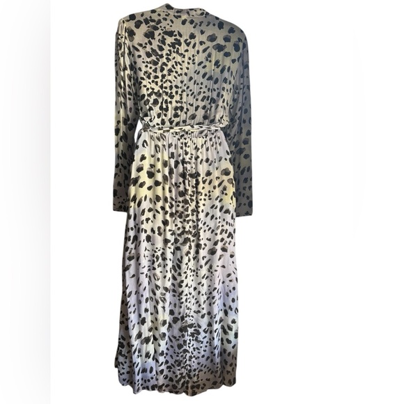 Cloth & Stone leopard print button down long sleeve maxi dress sz S - Picture 10 of 15